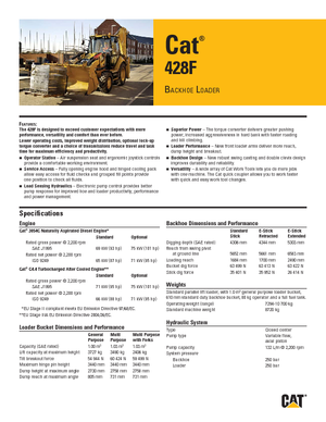 Багер-товарачи с обратно загребване Caterpillar 428F2