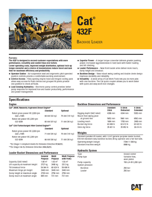 Багер-товарачи с обратно загребване Caterpillar 432F2