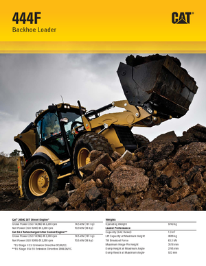 Багер-товарачи с обратно загребване Caterpillar 444F2