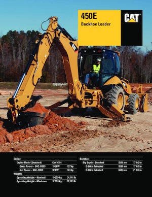 Багер-товарачи с обратно загребване Caterpillar 450 E