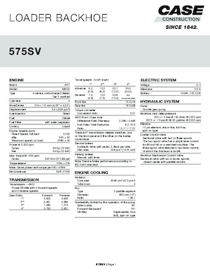 Багер-товарачи с обратно загребване Case 575SV