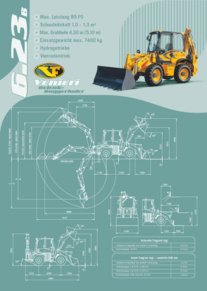 Багер-товарачи с обратно загребване Venieri 6.23 B