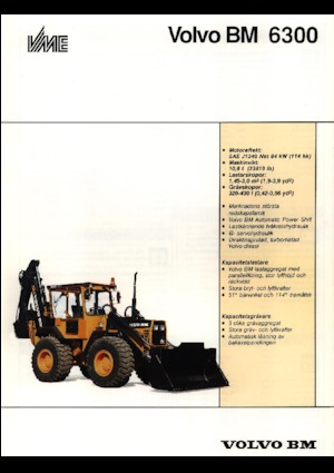Багер-товарачи с обратно загребване Volvo 6300*