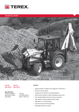 Багер-товарачи с обратно загребване Terex 880 SX