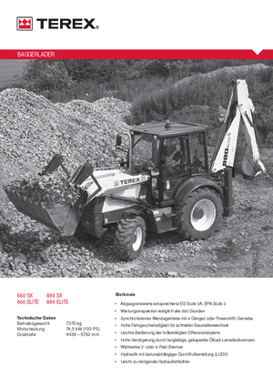 Багер-товарачи с обратно загребване Terex 880 SX