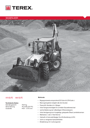 Багер-товарачи с обратно загребване Terex 980 elite