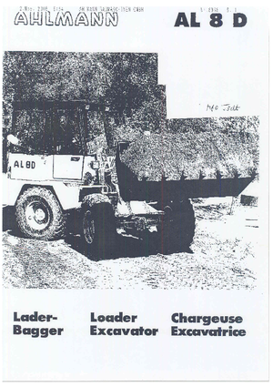 Багер-товарачи с обратно загребване Ahlmann AL 8 D