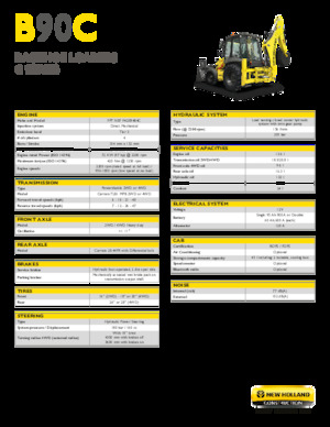 Багер-товарачи с обратно загребване New Holland B90C