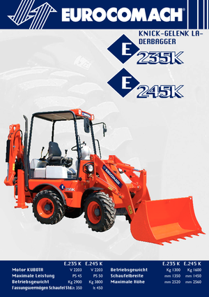 Багер-товарачи с обратно загребване Eurocomach E 235 K