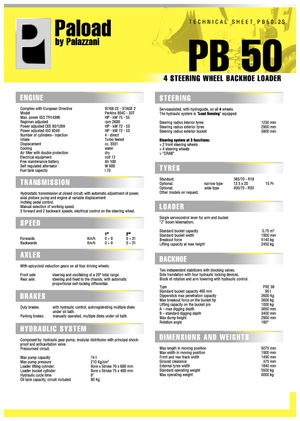 Багер-товарачи с обратно загребване Palazzani PB 50.2