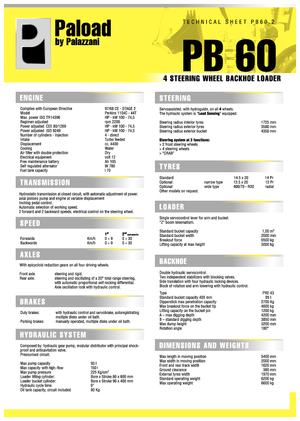 Багер-товарачи с обратно загребване Palazzani PV 60.2