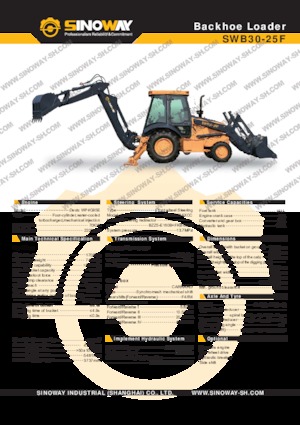 Багер-товарачи с обратно загребване Sinoway SWB30-25F 