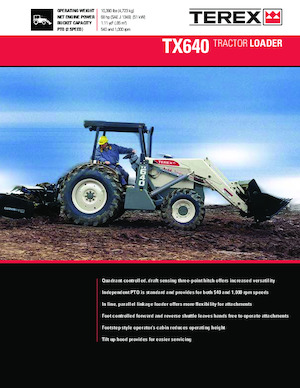 Багер-товарачи с обратно загребване Terex TX640