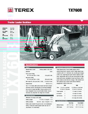 Багер-товарачи с обратно загребване Terex TX760 B