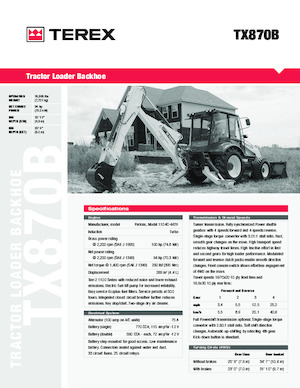 Багер-товарачи с обратно загребване Terex TX870B