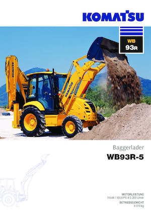 Багер-товарачи с обратно загребване Komatsu WB93R-5 