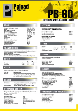 Багер-товарачи с обратно загребване Palazzani PB 60