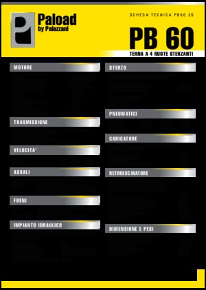 Багер-товарачи с обратно загребване Palazzani PB 60