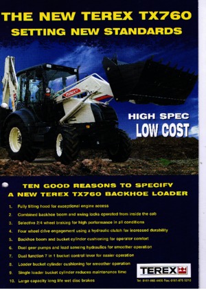 Багер-товарачи с обратно загребване Terex TX 760