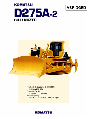 Верижен булдозер Komatsu D275A-2