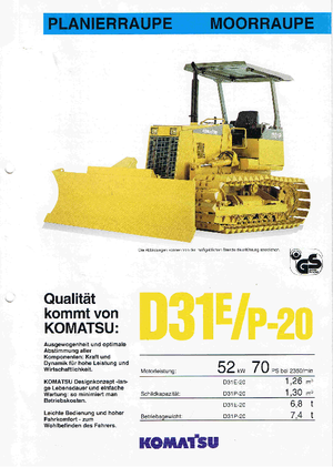 Верижен булдозер Komatsu D31E-20