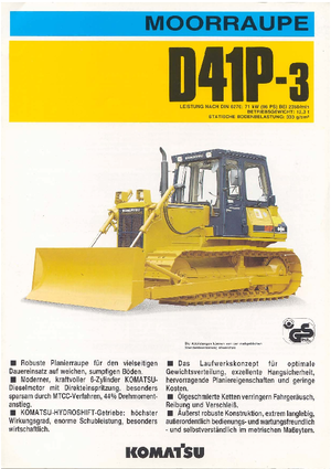 Верижен булдозер Komatsu D41P-3