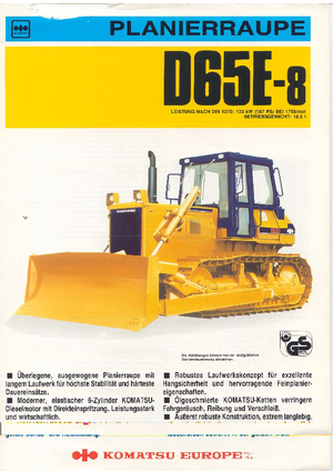 Верижен булдозер Komatsu D65E-8