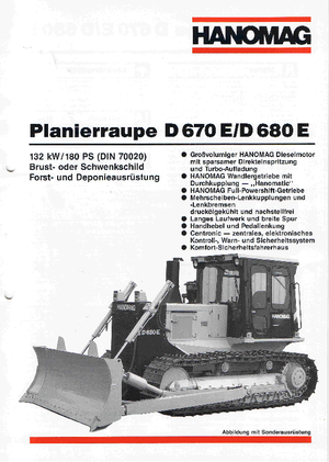 Верижен булдозер Hanomag D 670 E