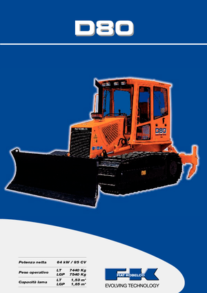 Верижен булдозер Fiat Kobelco D 80 LT