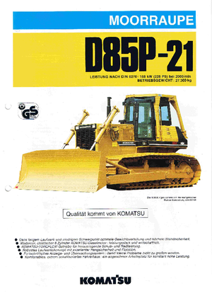 Верижен булдозер Komatsu D85P-21