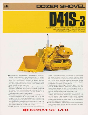 Верижен булдозер Komatsu D41S-3