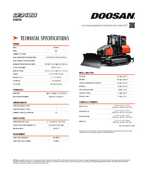 Верижен булдозер Doosan DD100
