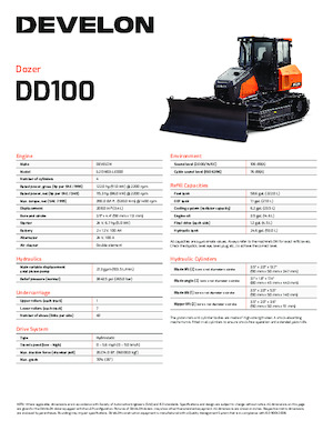 Верижен булдозер Develon DD100XL