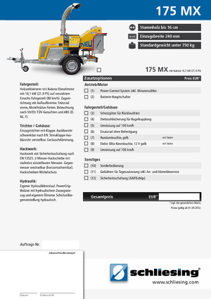 Дробилки за дърво Schliesing 175 MX