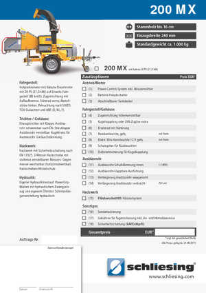 Дробилки за дърво Schliesing 200 MX