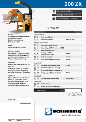 Дробилки за дърво Schliesing 200 ZX