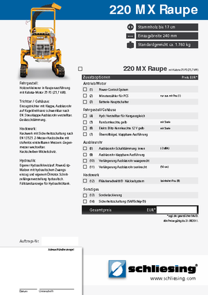 Дробилки за дърво Schliesing 220 MX Raupe