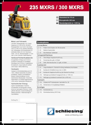 Дробилки за дърво Schliesing 300 MXRS Raupe