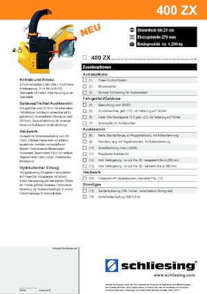 Дробилки за дърво Schliesing 400 ZX