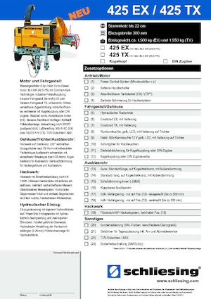 Дробилки за дърво Schliesing 425 TX