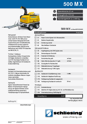 Дробилки за дърво Schliesing 500 MX