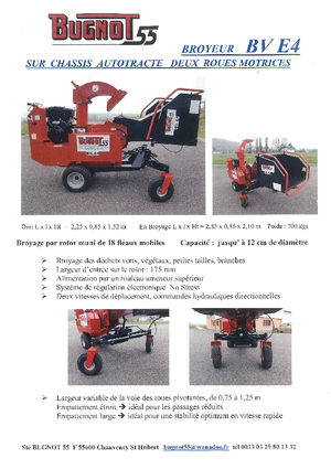 Дробилки за дърво Bugnot BV-E 4 18 R