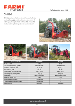 Дробилки за дърво Farmi CH 180 HF