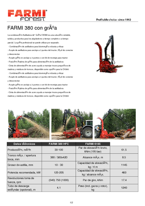 Дробилки за дърво Farmi CH 380 HFC