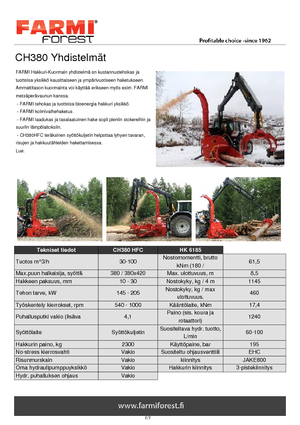 Дробилки за дърво Farmi CH 380 HFC
