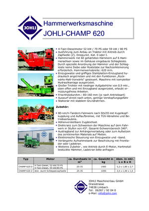 Дробилки за дърво Johli Champ 620 Z