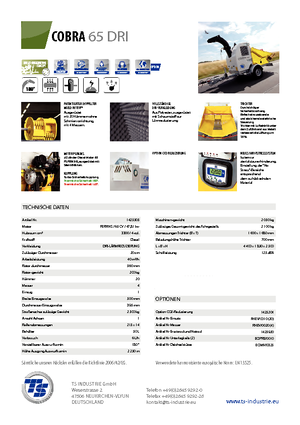 Дробилки за дърво TS-Industrie Cobra 65 DRI