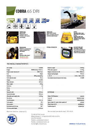 Дробилки за дърво TS-Industrie Cobra 65 DRI