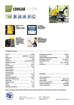 Дробилки за дърво TS-Industrie Cougar 17 DR