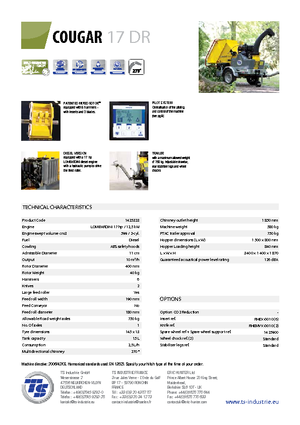 Дробилки за дърво TS-Industrie Cougar 17 DR